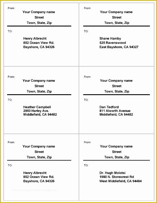 Free Address Label Design Templates Of Mailing Label Template