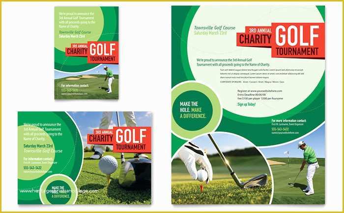 Free Advertising Flyer Design Templates Of Golf tournament Flyer & Ad Template Design