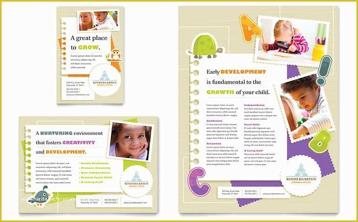 Free Advertising Flyer Design Templates Of Kindergarten Flyer & Ad Template Design