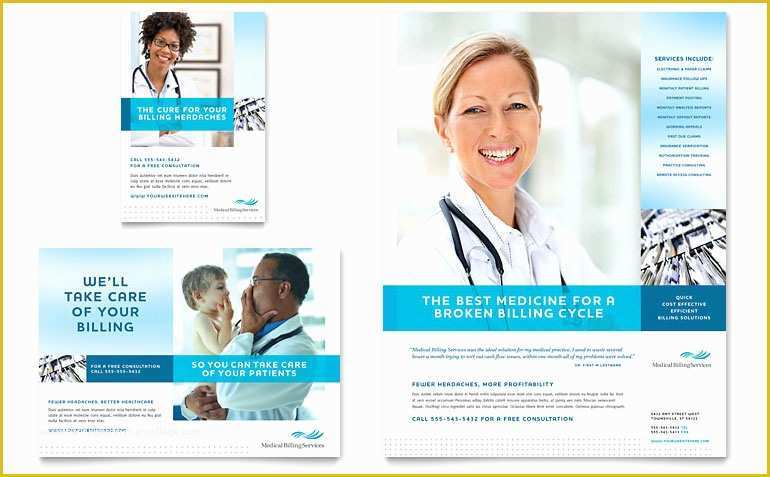 Free Advertising Flyer Design Templates Of Medical Billing & Coding Flyer & Ad Template Word