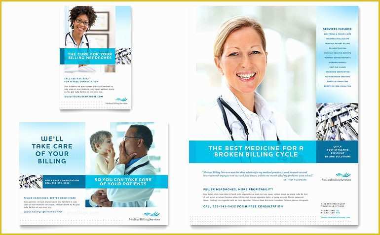 Free Advertising Flyer Design Templates Of Medical Billing &amp; Coding Flyer &amp; Ad Template Word