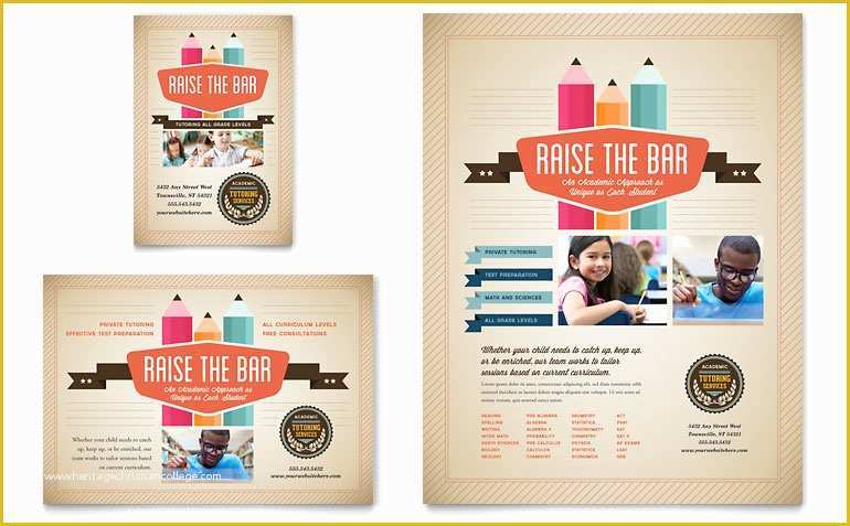 Free Advertising Flyer Design Templates Of Tutoring School Flyer &amp; Ad Template Word &amp; Publisher