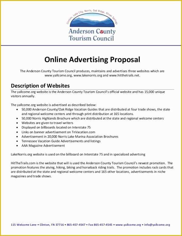 Free Advertising Proposal Template Of 5 Advertising Proposal Samples & Templates