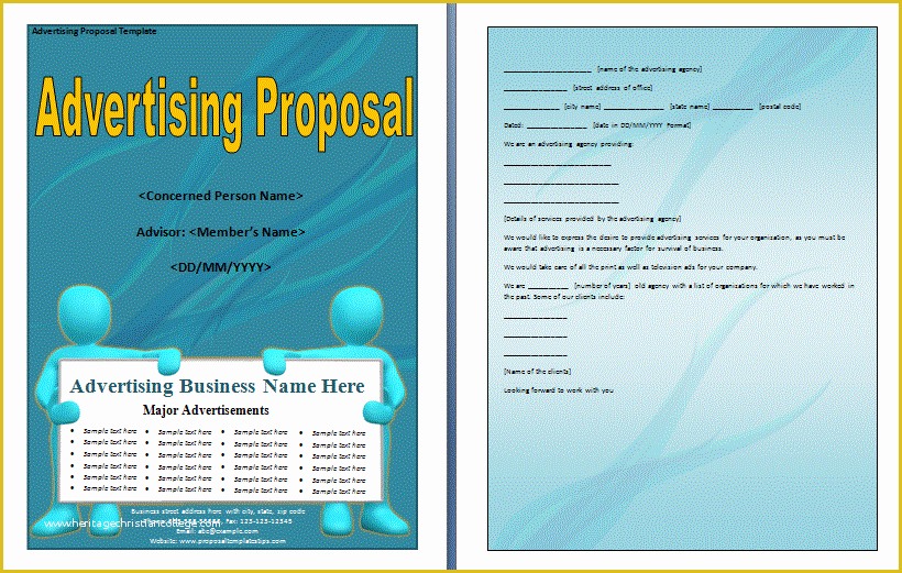 Free Advertising Proposal Template Of Advertising Proposal Template