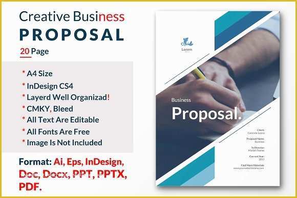 Free Advertising Proposal Template Of Creative Business Proposal Template Brochure Templates