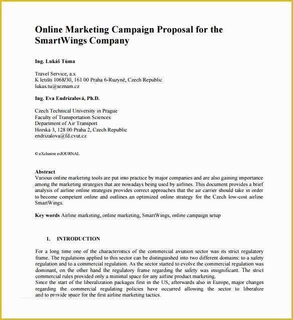 Free Advertising Proposal Template Of Marketing Proposal Templates 26 Free Word Excel Pdf