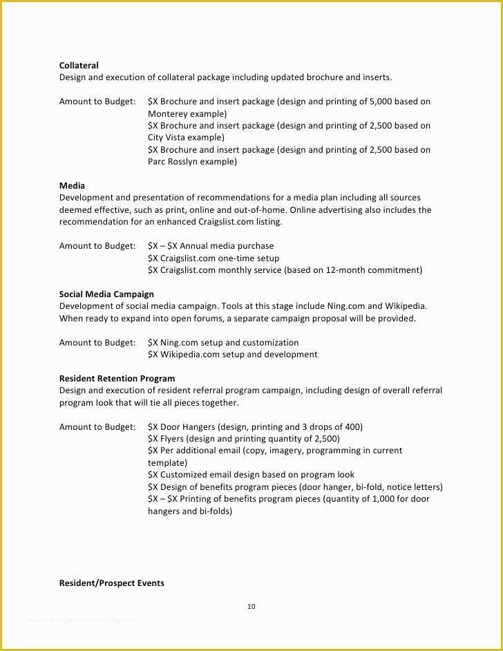 Free Advertising Proposal Template Of Strategic Marketing Proposal