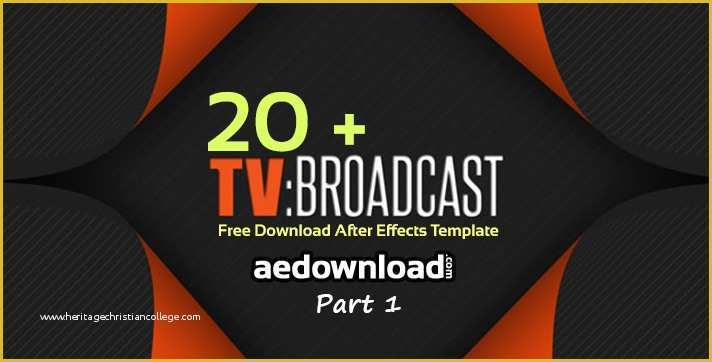 Free after Effect Promo Template Of 20 Broadcast Package after Effects Templates Part 1