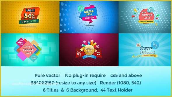 Free after Effect Promo Template Of Discount Fer Banner Title Special events after Effects