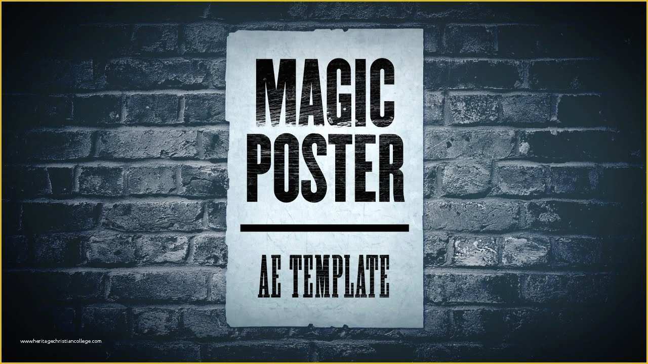 Free after Effect Promo Template Of Enchanted Self Promo Poster after Effects Template