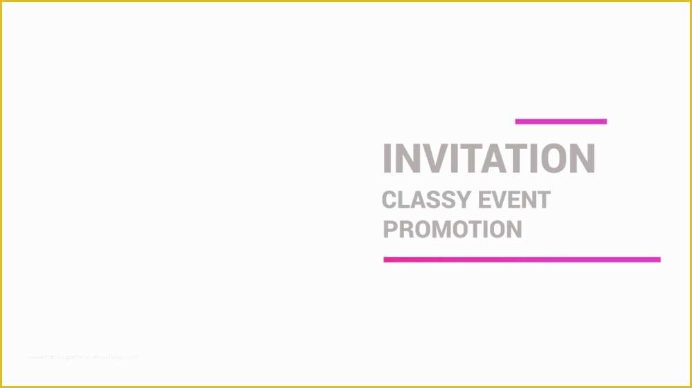 Free after Effect Promo Template Of Invitation Classy event Promo after Effects Template