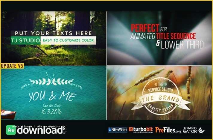 Free after Effects Title Templates Of 70 Title Animation Pack Videohive Project Free