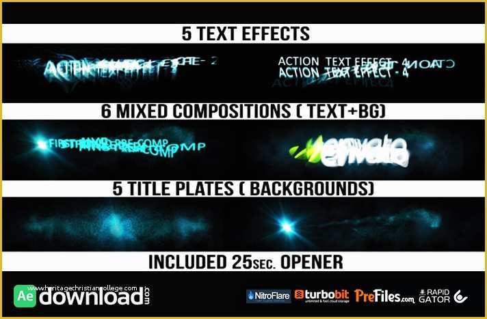 Free after Effects Title Templates Of Action Titles Videohive Template Free Download