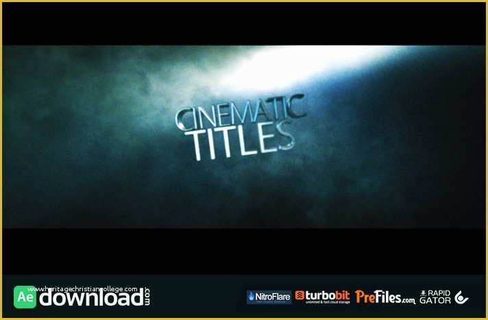 Free after Effects Title Templates Of Cinematic Title Videohive Project Free Download Free