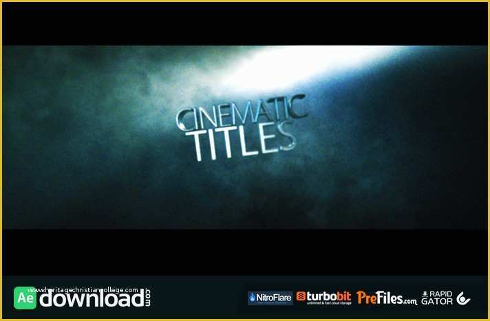 Free after Effects Title Templates Of Cinematic Title Videohive Project Free Download Free