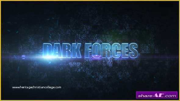 Free after Effects Title Templates Of Videohive Dark forces Free after Effects Templates
