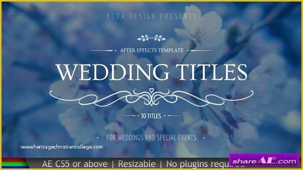 Free after Effects Title Templates Of Wedding Free after Effects Templates