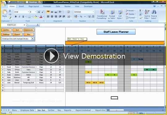 Free Annual Leave Planner Excel Template Of Free Excel ...