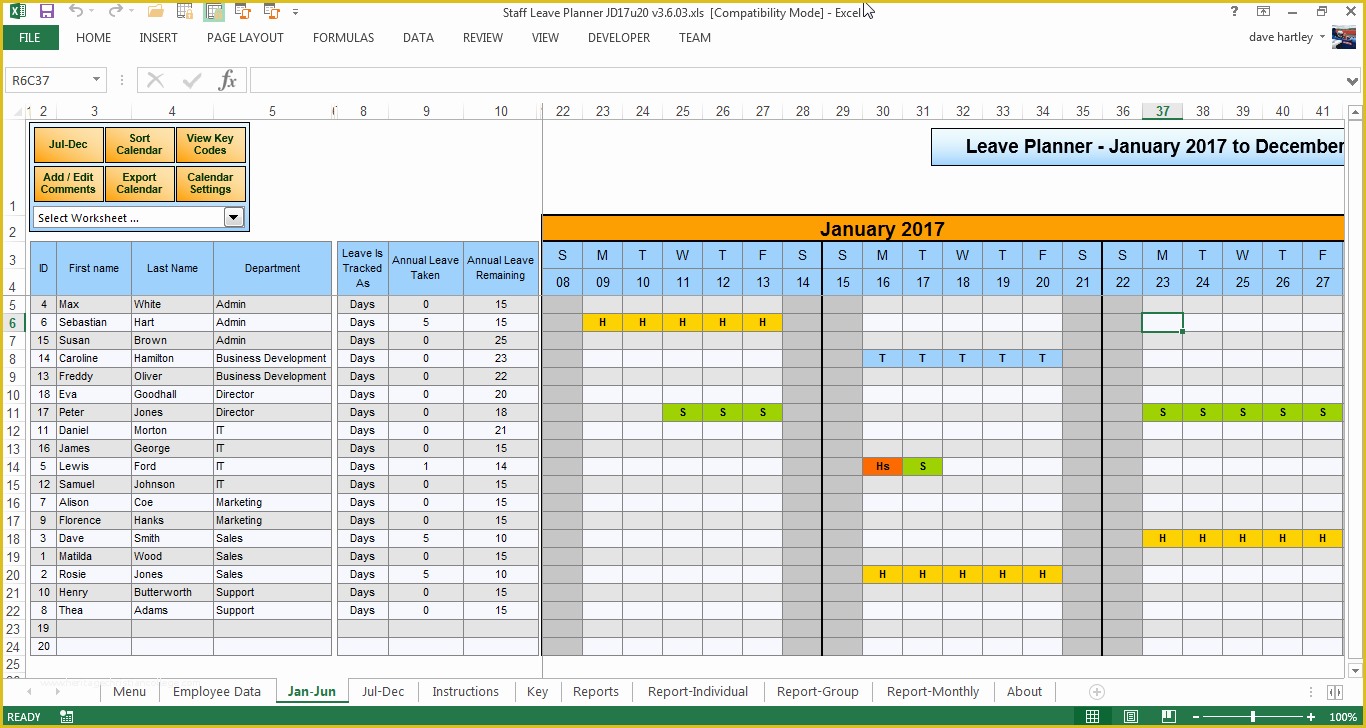 Free Annual Leave Planner Excel Template Of Anual Leave Planner Template Manage Staff Leave with This