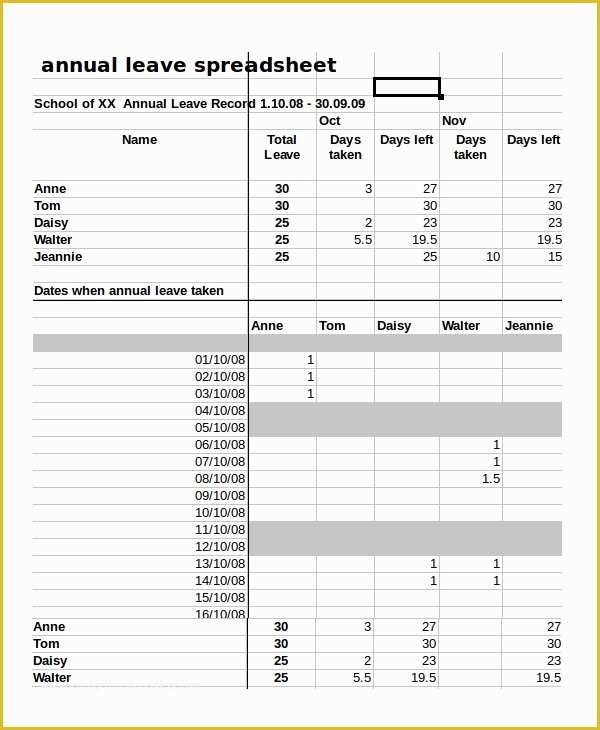 Free Annual Leave Planner Excel Template Of Excel Calendar Template 7 Free Excel Documents Download