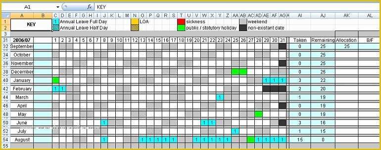 Free Annual Leave Planner Excel Template Of Annual Leave Planner Excel