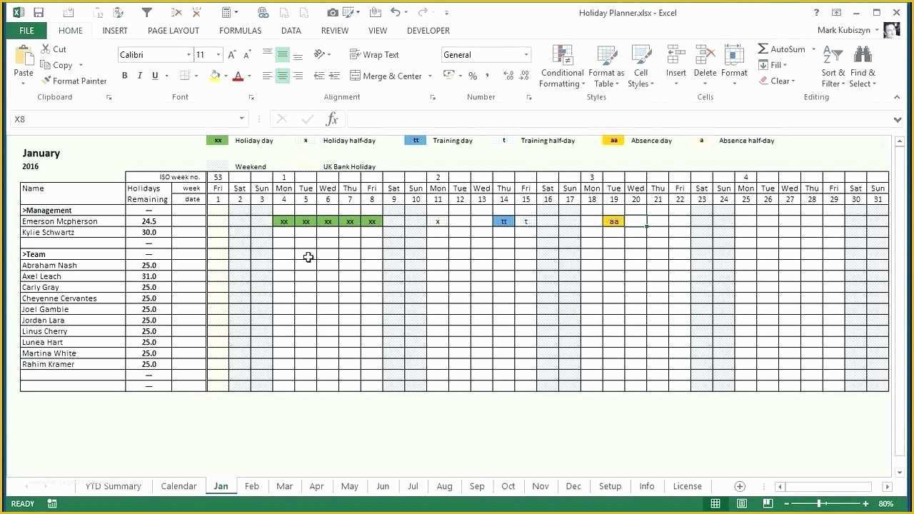 Free Annual Leave Planner Excel Template Of Template Annual Leave Planner Template Excel Holiday