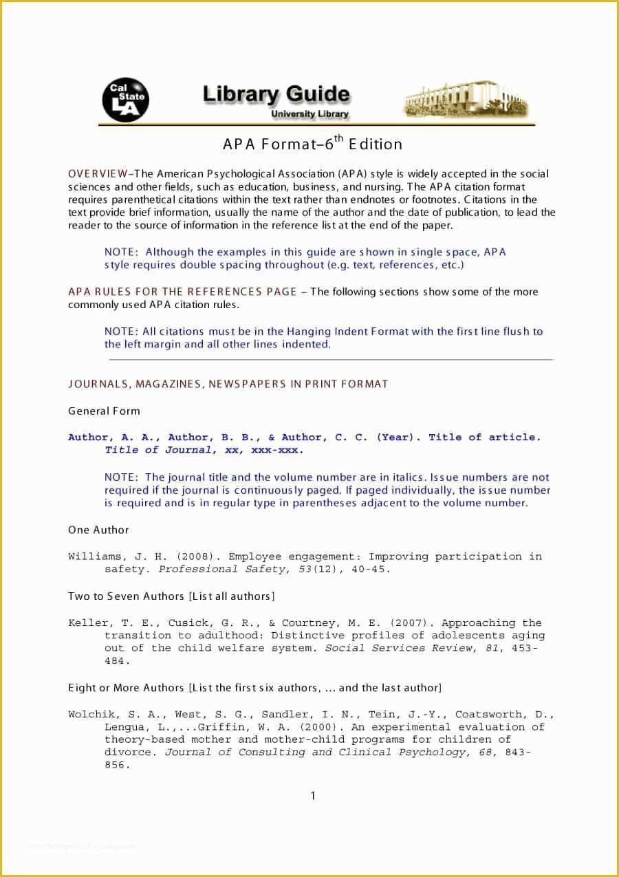 Free Apa Template for Word Of 40 Apa format Style Templates In Word & Pdf