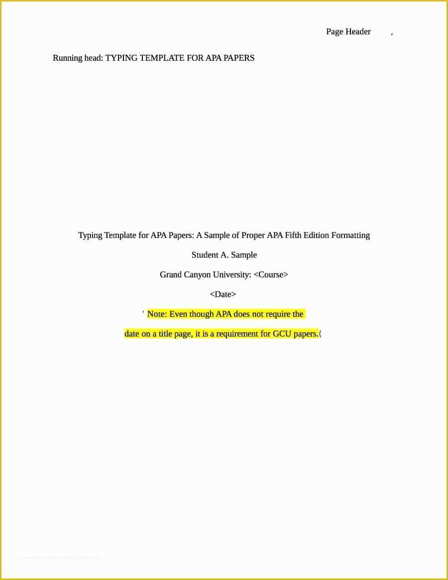 Free Apa Template for Word Of 40 Apa format Style Templates In Word & Pdf