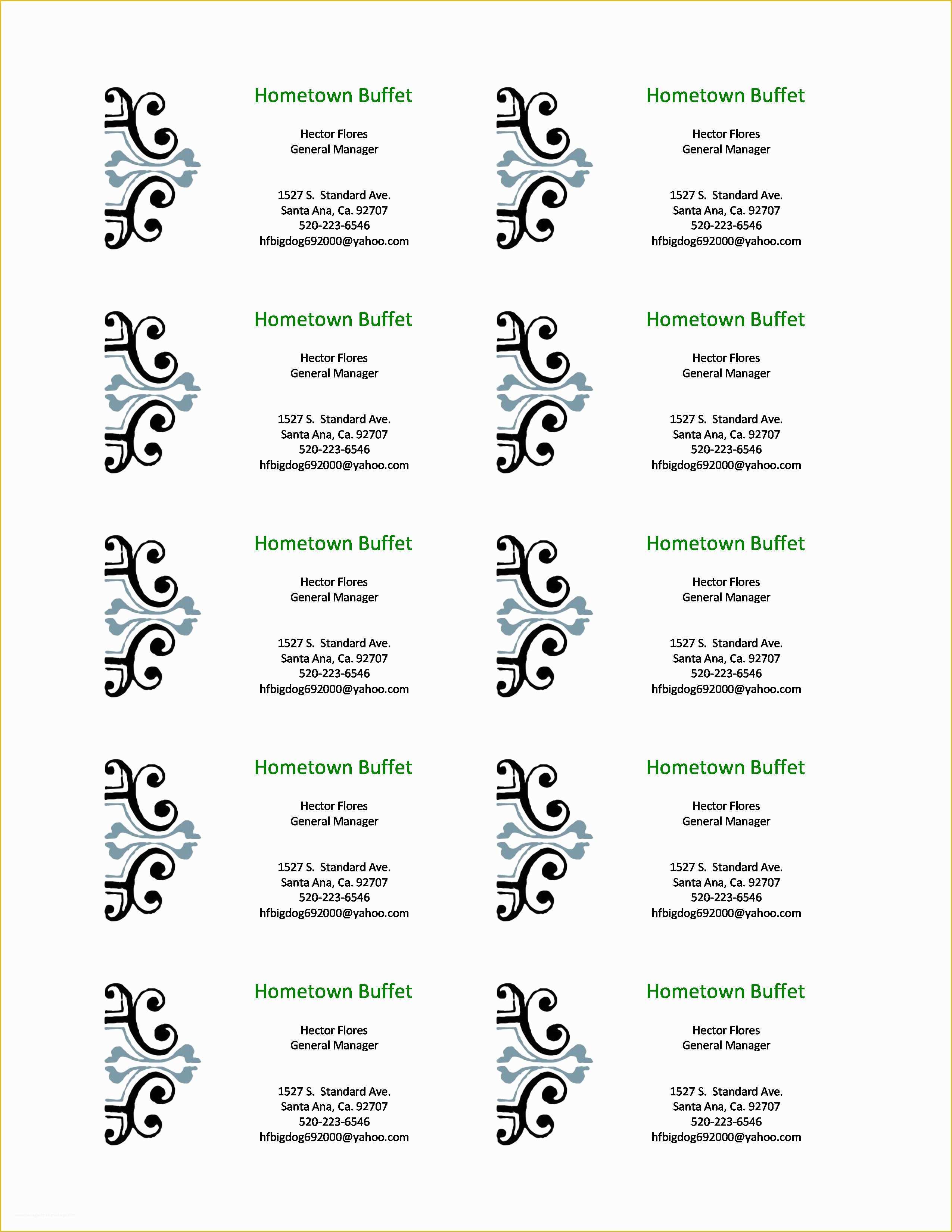 Printable Business Cards Avery Printable World Holiday