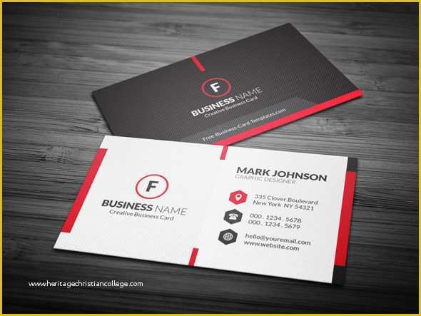 Free Avery Business Card Template Of Scarlet Red Creative Business Card Template Free
