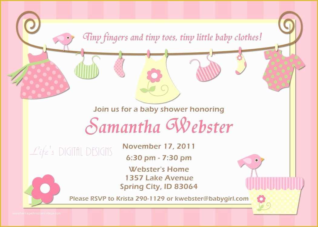 Free Baby Invitation Templates Of Birthday Invitations Baby Shower Invitations
