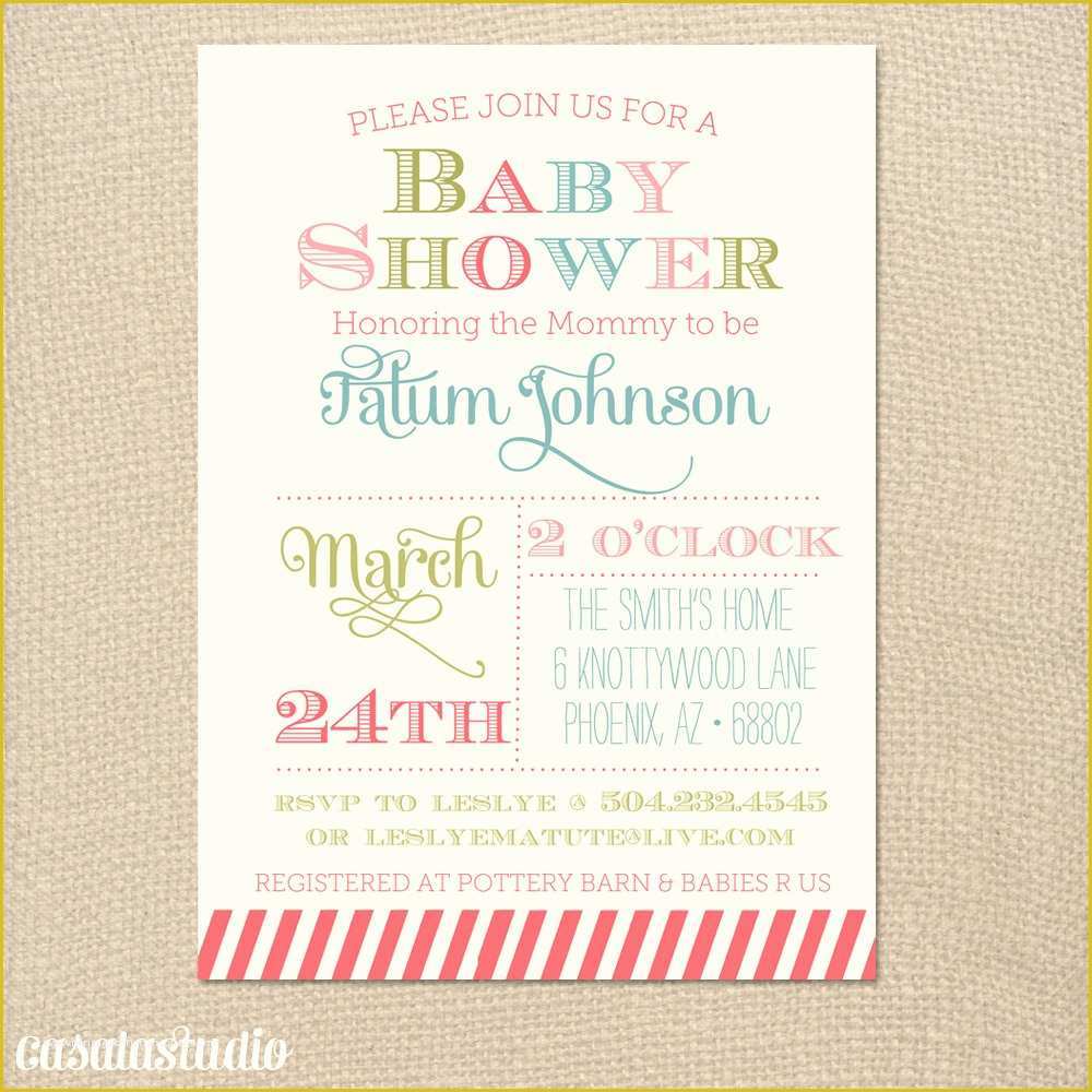 Free Baby Invitation Templates Of Free Printable Template for Baby Shower Invitations
