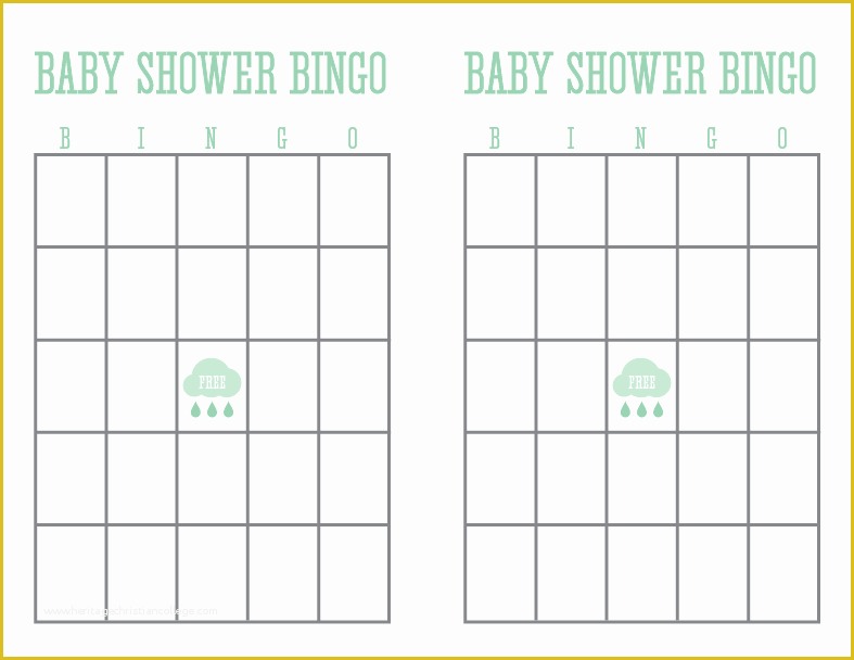 Free Baby Shower Bingo Blank Template Of 8 Best Of Baby Bingo Printable Game Sheets Free