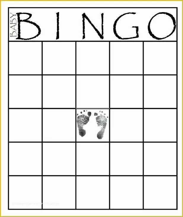 Free Baby Shower Bingo Blank Template Of Baby Bingo Blank Template Free Ba Shower Bingo Cards Your