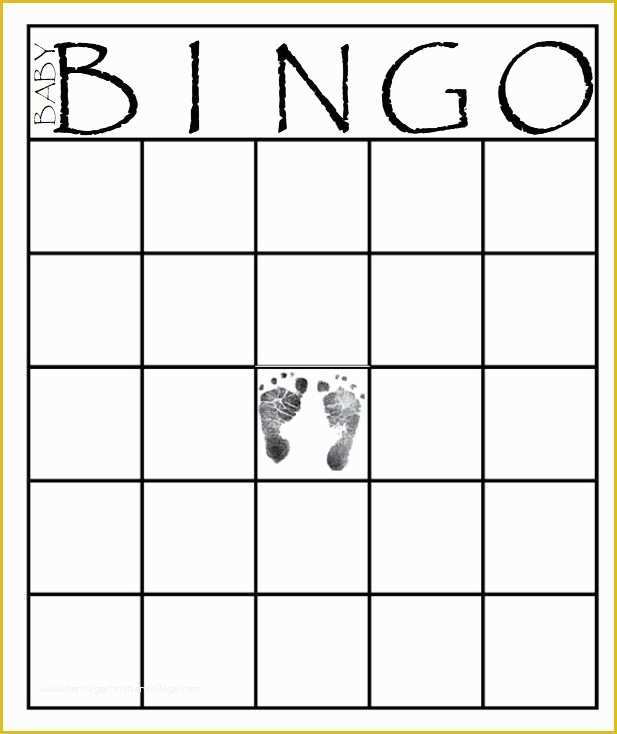 Free Baby Shower Bingo Blank Template Of Baby Bingo Blank Template Free