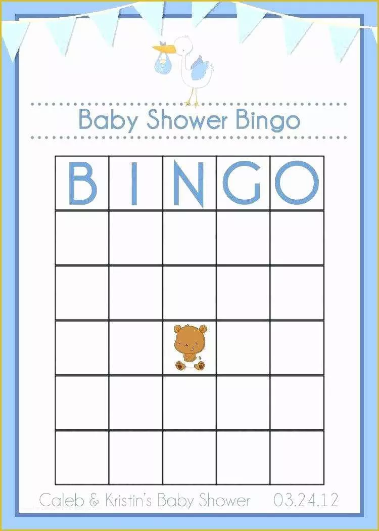 Free Baby Shower Bingo Blank Template Of Baby Shower Gift Bingo Rules Gift Ftempo