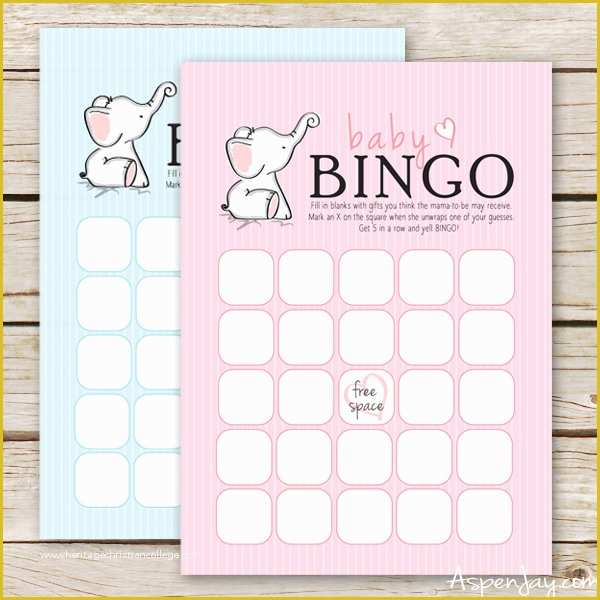 Free Baby Shower Bingo Blank Template Of Free Baby Bingo Cards aspen Jay