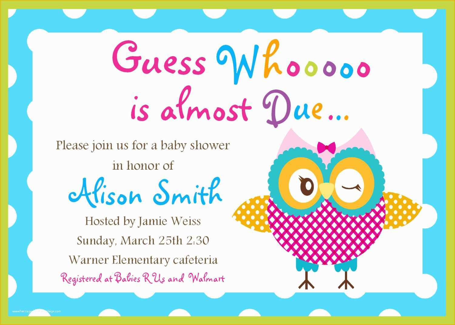 Free Baby Shower Invitation Templates Of Free Printable Baby Shower Cards