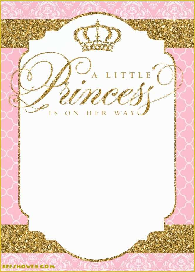 Free Baby Shower Invitation Templates Of Princess themed Baby Shower Ideas