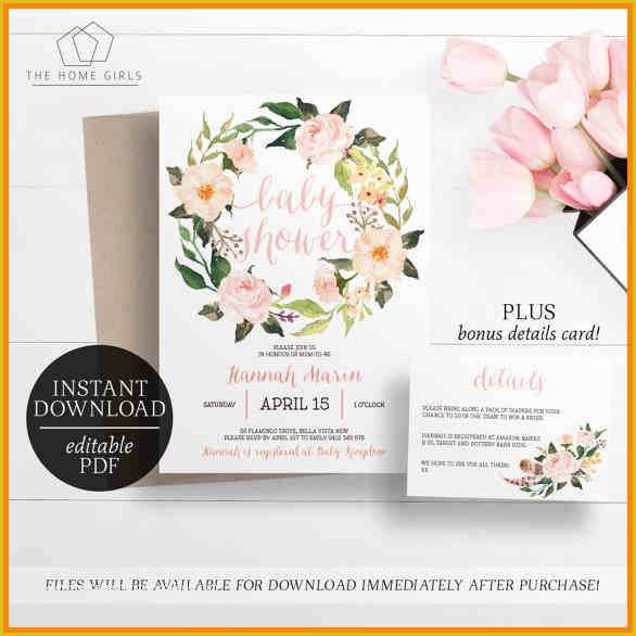 Free Baby Shower Invitations Templates Pdf Of 7 Free Baby Shower Invitations Templates Pdf