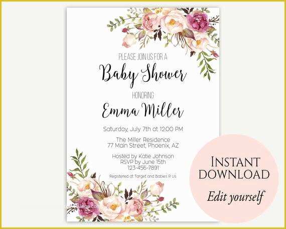 Free Baby Shower Invitations Templates Pdf Of Baby Shower Invitation Template Baby Shower Invite Baby