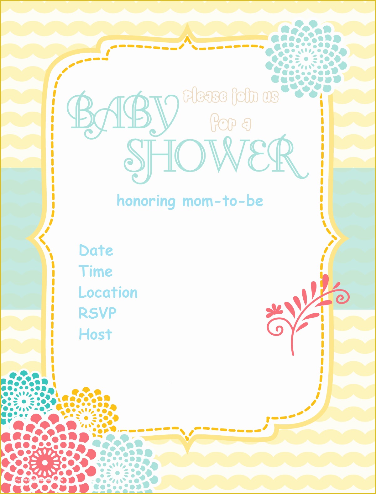 Free Baby Shower Invitations Templates Pdf Of Free Printable Baby Shower Invitations Baby Shower Ideas