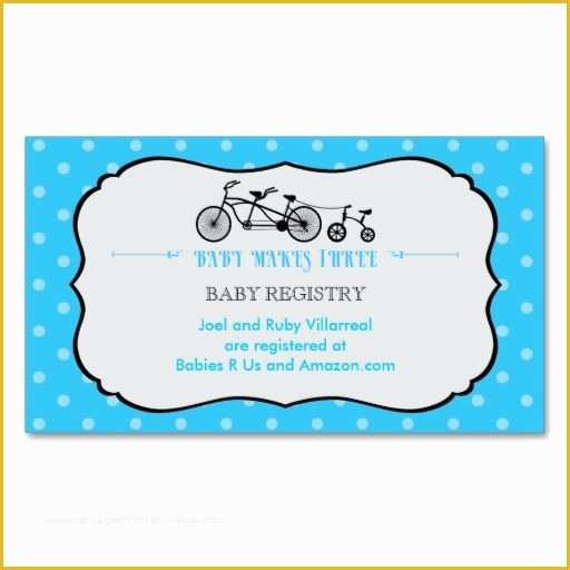 Free Baby Shower Registry Cards Template Of 1000 Images About Bicycle Business Cards On Pinterest