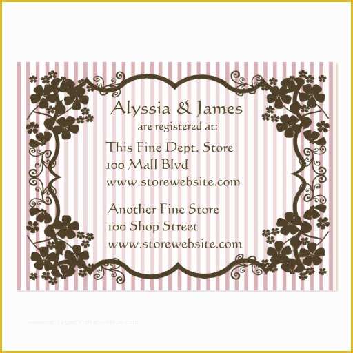 Free Baby Shower Registry Cards Template Of Baby Shower Registry Card Business Cards Pack