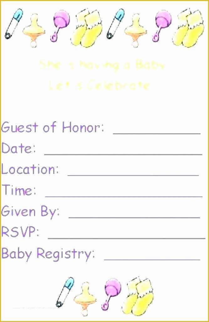 Free Baby Shower Registry Cards Template Of Free Printable Baby Shower Invitation Templates Our