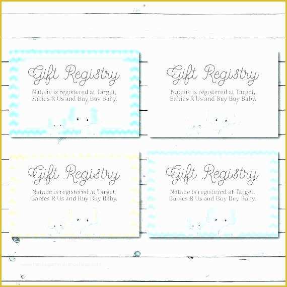 Free Baby Shower Registry Cards Template Of Free Printable Gift Certificate Template Wedding Templates