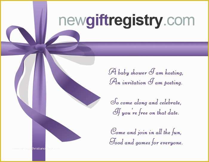 Free Baby Shower Registry Cards Template Of Newgiftregistry Line Gift Registry and Wishing