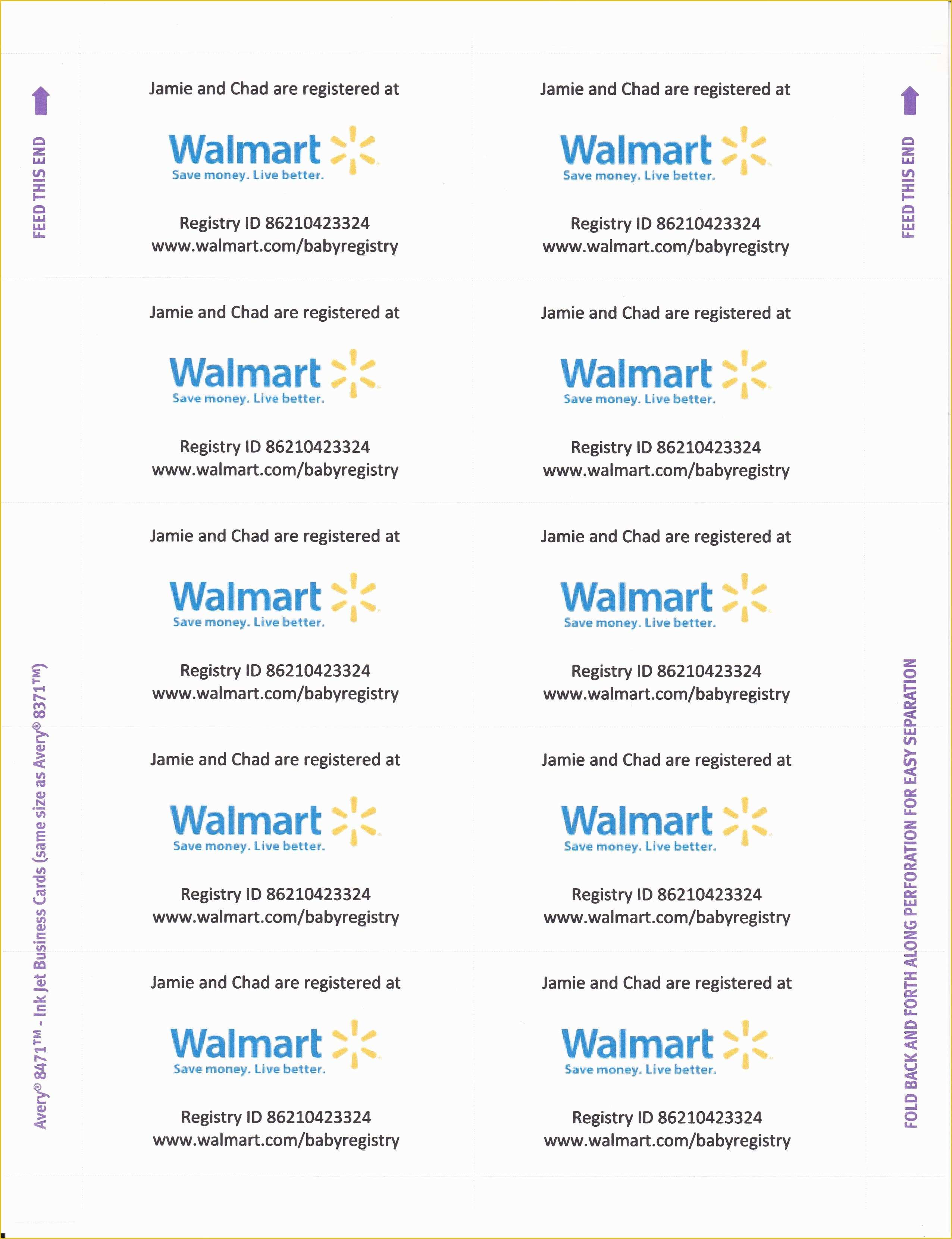Free Baby Shower Registry Cards Template Of since Walmart now Requires You to Pay for Registry Inserts