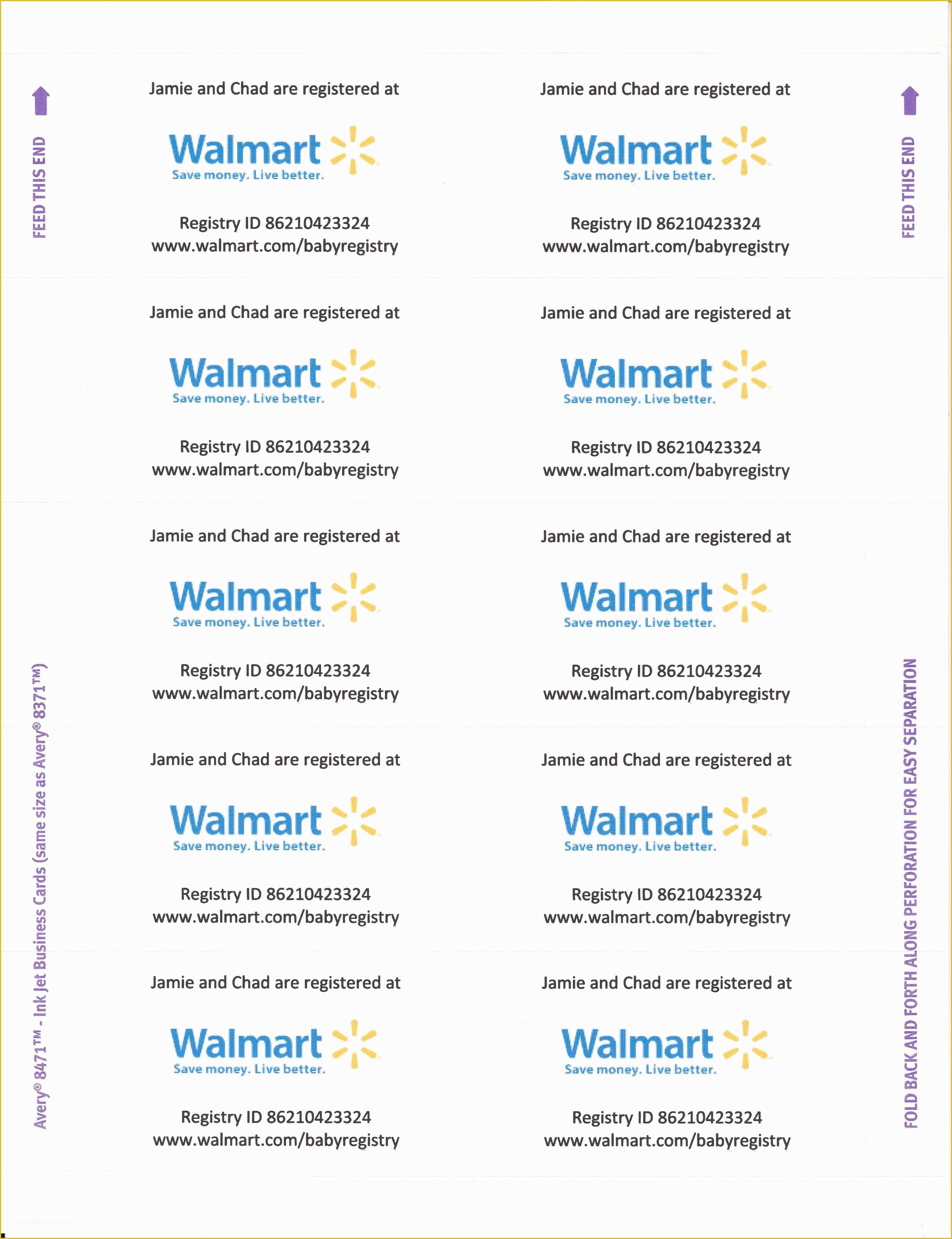 Free Baby Shower Registry Cards Template Of since Walmart now Requires You to Pay for Registry Inserts