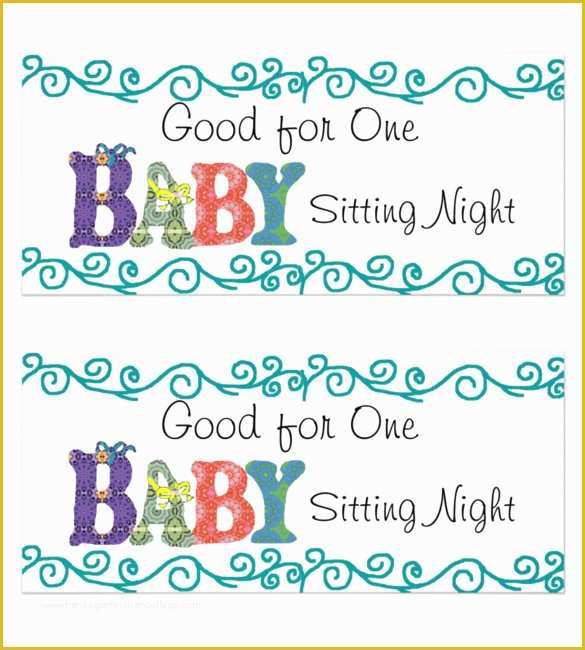 Free Babysitting Coupon Template Of 11 Baby Sitting Coupon Templates Psd Ai Indesign